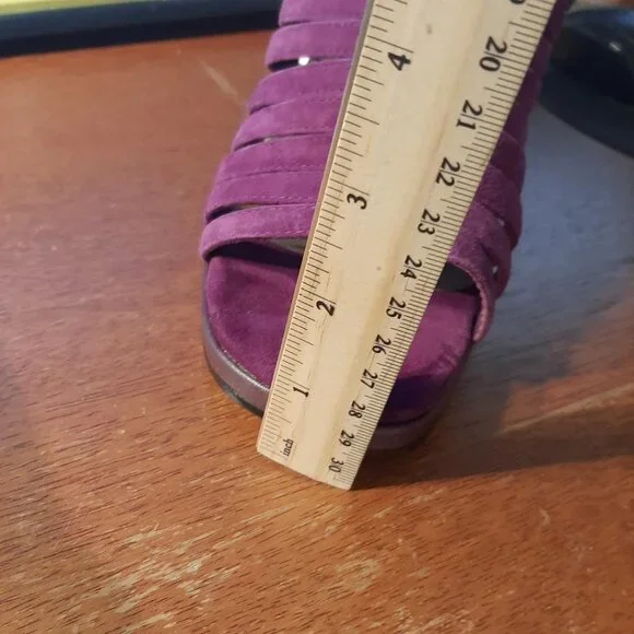 NEW ! Donald Pliner Sevanna Suede Dress Sandal Purple Size 9.5 - Picture 7 of 7